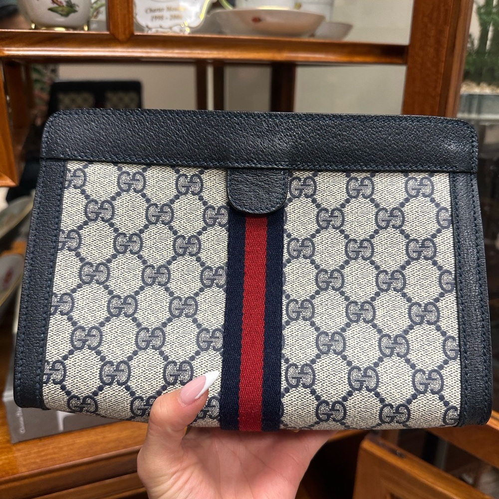 Authentic Gucci monogram clutch